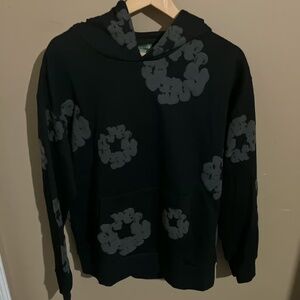 All Black Denim Tear Hoodie